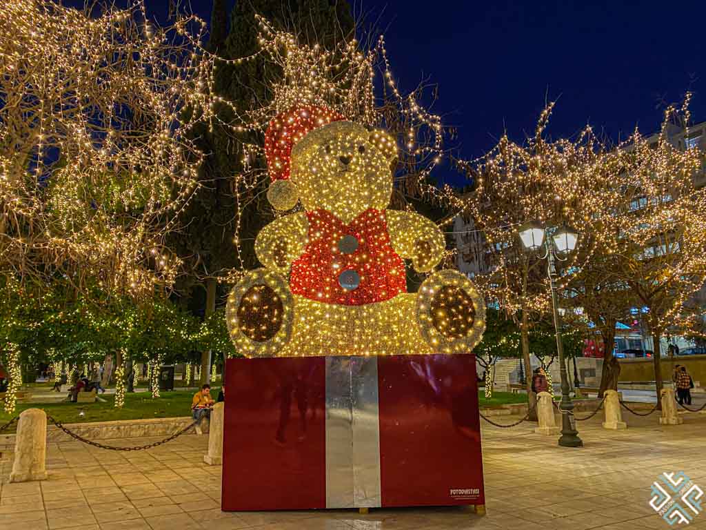 christmas decorations at Syntagma Square in Athens